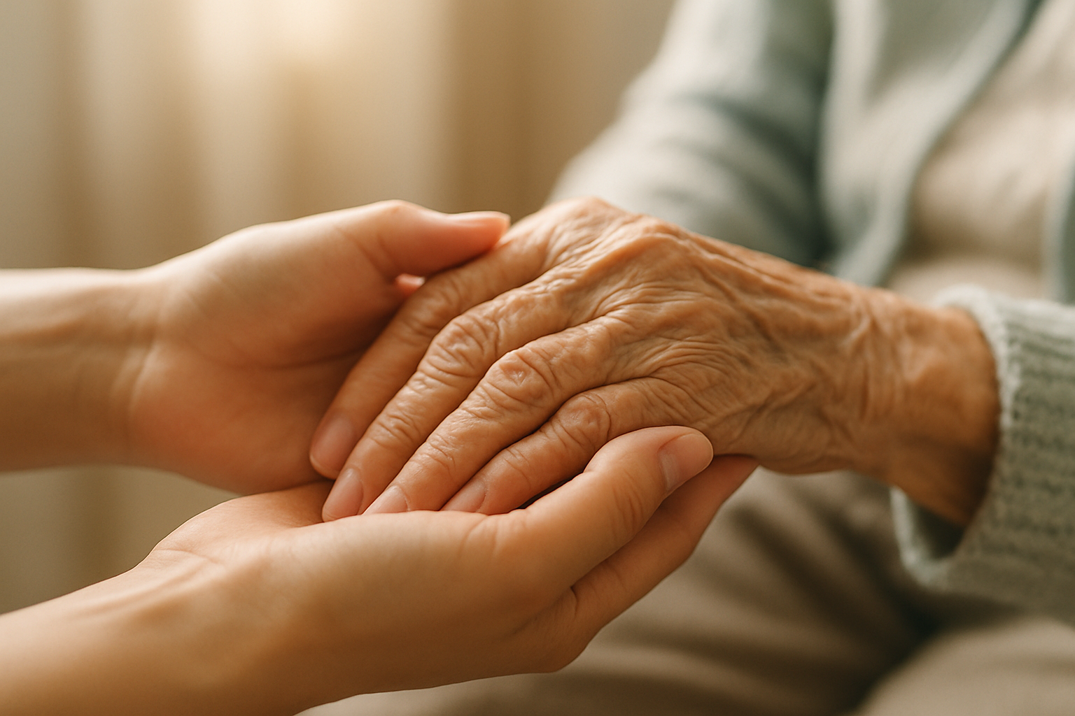 Hold the elderly’ hand